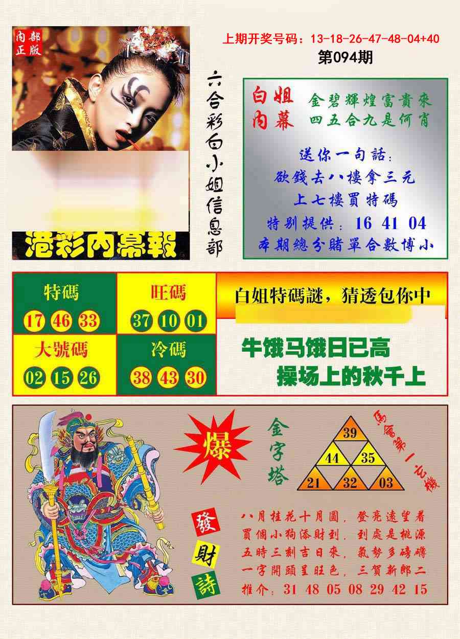 094期港彩内幕报[图]